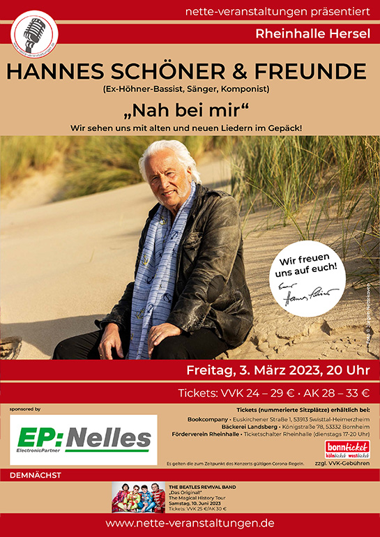 dieses Bild zeigt das Plakat vom Konzert Hannes Schöner